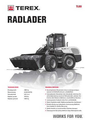 Gumikerekes homlokrakodók Terex TL 80