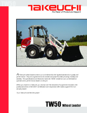 Gumikerekes homlokrakodók Takeuchi TW50