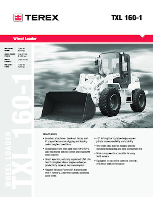 Gumikerekes homlokrakodók Terex TXL 160-1
