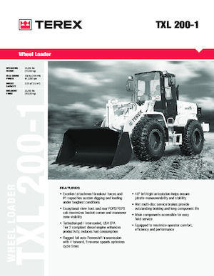 Gumikerekes homlokrakodók Terex TXL 200-1