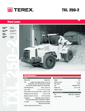 Gumikerekes homlokrakodók Terex TXL 250-2