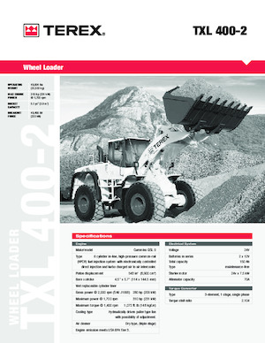 Gumikerekes homlokrakodók Terex TXL 400-2