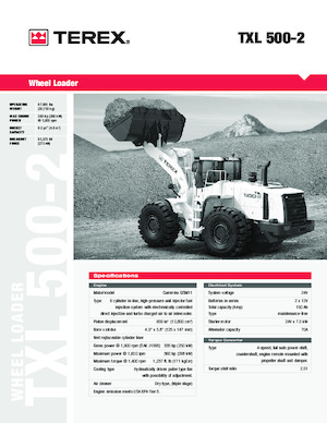 Gumikerekes homlokrakodók Terex TXL 500-2