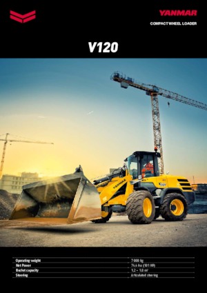 Gumikerekes homlokrakodók Yanmar V 120