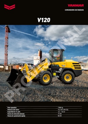 Gumikerekes homlokrakodók Yanmar V 120