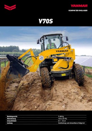 Gumikerekes homlokrakodók Yanmar V 70 S