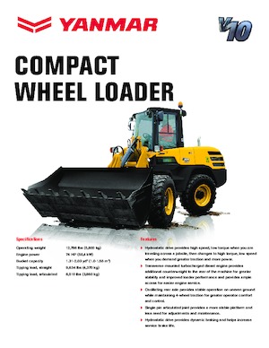 Gumikerekes homlokrakodók Yanmar V10