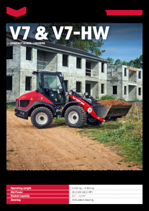 Gumikerekes homlokrakodók Yanmar V7-HW