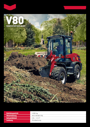 Gumikerekes homlokrakodók Yanmar V80