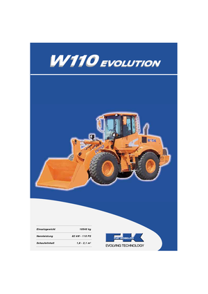 Gumikerekes homlokrakodók Fiat Kobelco W 110 Evolution
