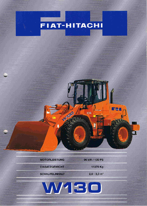 Gumikerekes homlokrakodók Fiat-Hitachi W 130