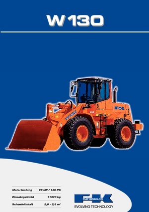 Gumikerekes homlokrakodók Fiat Kobelco W 130