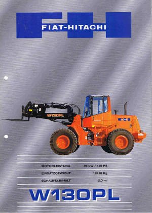 Gumikerekes homlokrakodók Fiat-Hitachi W 130 PL