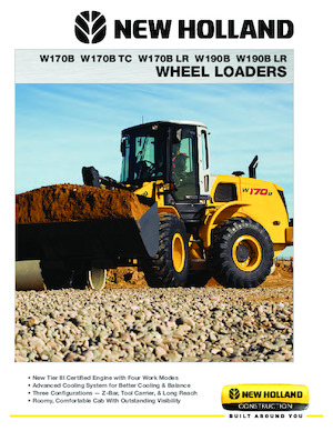 Gumikerekes homlokrakodók New Holland W 170 B LR