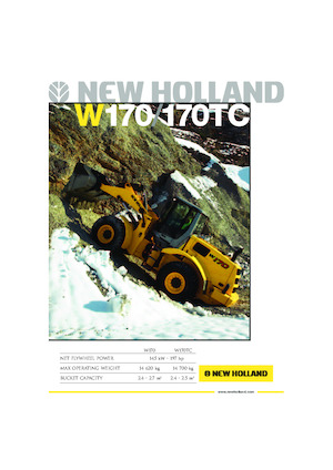 Gumikerekes homlokrakodók New Holland W 170 TC