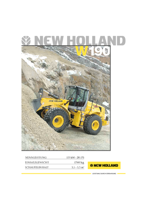 Gumikerekes homlokrakodók New Holland W190B