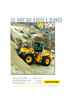 Gumikerekes homlokrakodók New Holland W 190