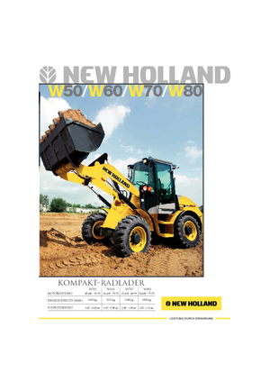 Gumikerekes homlokrakodók New Holland W 70