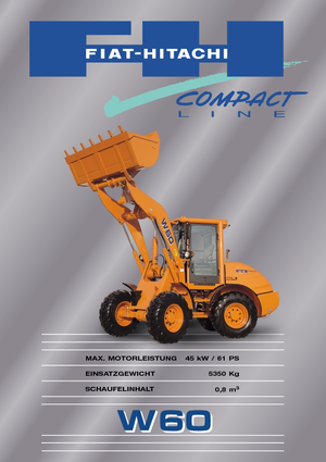 Gumikerekes homlokrakodók Fiat-Hitachi W 60