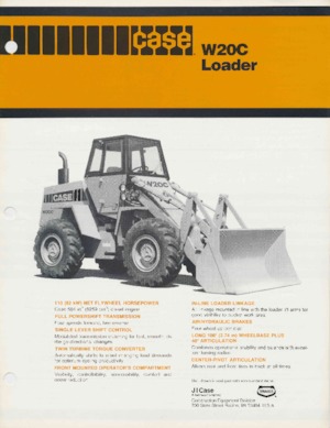 Gumikerekes homlokrakodók Case W20C