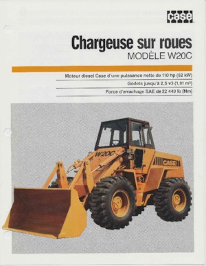 Gumikerekes homlokrakodók Case W20C