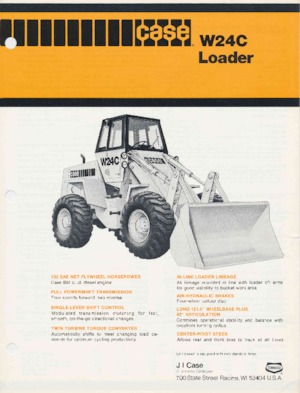 Gumikerekes homlokrakodók Case W24C