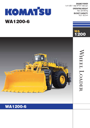 Gumikerekes homlokrakodók Komatsu WA1200-6