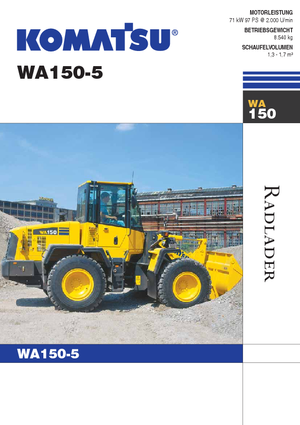 Gumikerekes homlokrakodók Komatsu WA150-5