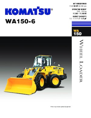 Gumikerekes homlokrakodók Komatsu WA 150-6