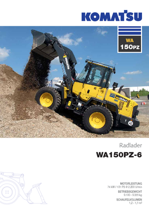 Gumikerekes homlokrakodók Komatsu WA150PZ-6