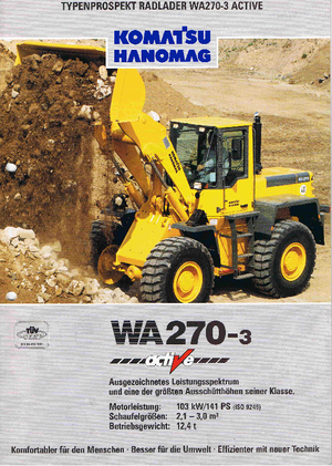 Gumikerekes homlokrakodók Komatsu WA270-3 active