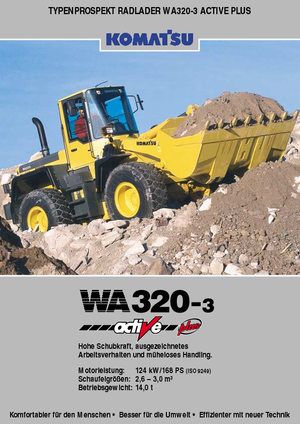Gumikerekes homlokrakodók Komatsu WA320-3 active Plus