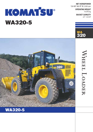 Gumikerekes homlokrakodók Komatsu WA320-5