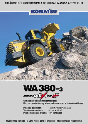 Gumikerekes homlokrakodók Komatsu WA380-3 active Plus