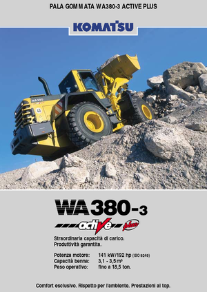 Gumikerekes homlokrakodók Komatsu WA380-3 active Plus