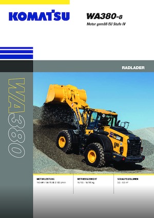 Gumikerekes homlokrakodók Komatsu WA380-8E0