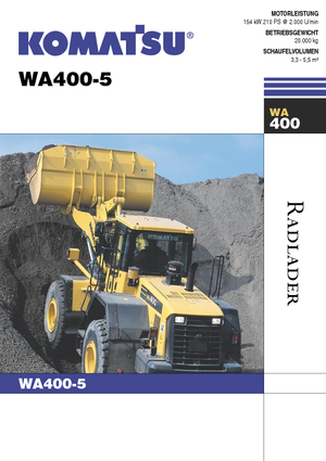 Gumikerekes homlokrakodók Komatsu WA400-5