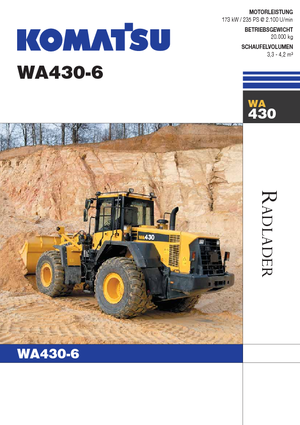 Gumikerekes homlokrakodók Komatsu WA430-6E0