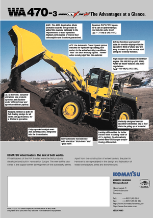 Gumikerekes homlokrakodók Komatsu WA470-3 active Plus
