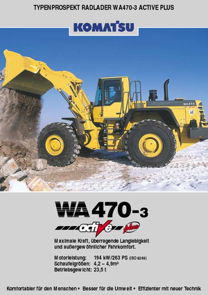 Gumikerekes homlokrakodók Komatsu WA470-3 active Plus