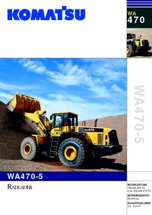 Gumikerekes homlokrakodók Komatsu WA470-5