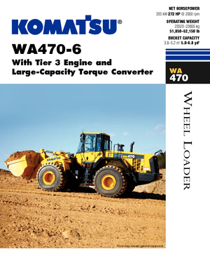 Gumikerekes homlokrakodók Komatsu WA470-6