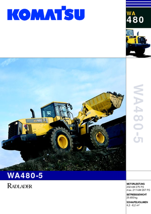Gumikerekes homlokrakodók Komatsu WA480-5
