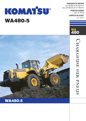 Gumikerekes homlokrakodók Komatsu WA480-5