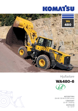 Gumikerekes homlokrakodók Komatsu WA480-6