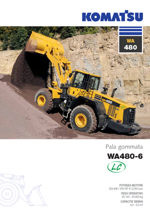 Gumikerekes homlokrakodók Komatsu WA480-6