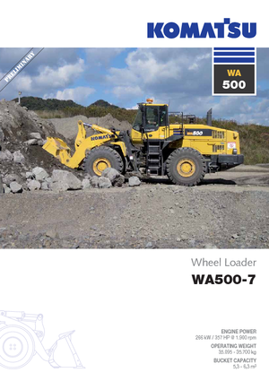 Gumikerekes homlokrakodók Komatsu WA500-7