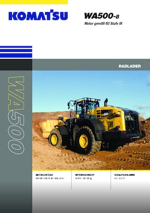 Gumikerekes homlokrakodók Komatsu WA500-8E0