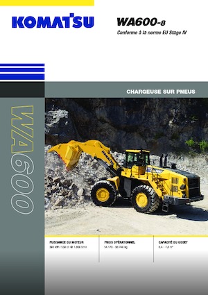 Gumikerekes homlokrakodók Komatsu WA600-8E0