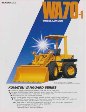Gumikerekes homlokrakodók Komatsu WA 70-1